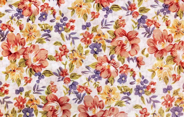 Flowers, pattern, colorful, fabric, ornament, texture, pattern, fabric