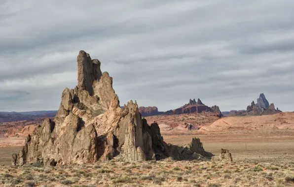 Picture the sky, clouds, mountains, clouds, nature, overcast, rocks, desert