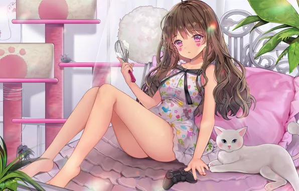 Cat, Girl, Cat