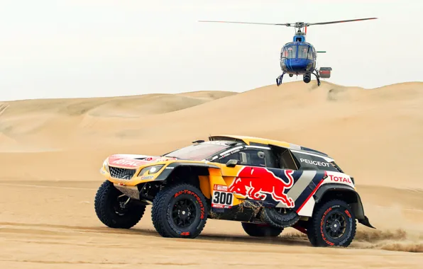 Picture Sand, Auto, Sport, Machine, Speed, Helicopter, Race, Peugeot