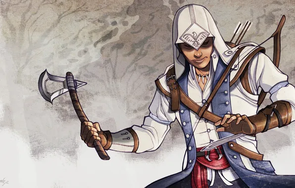 Art, assassins creed 3, connor, kenway, Connor kenuey
