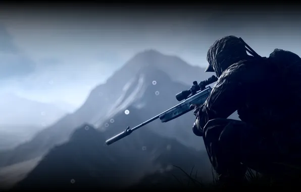 Picture soldiers, sniper, equipment, Battlefield 4