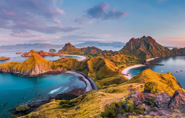 The sky, mountains, nature, the ocean, sky, ocean, mountains, natural