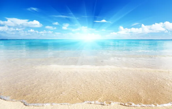 Picture sea, beach, light, bright