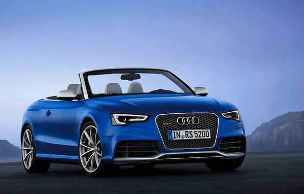 Picture Audi, The sky, Audi, Blue, Machine, Convertible, The hood, Day