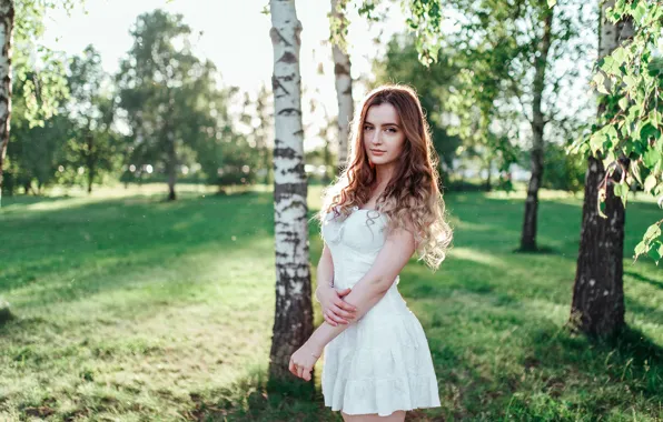Summer, look, girl, the sun, pose, sweetheart, hair, portrait