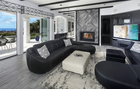 Design, sofa, fireplace, mansion, luxury, living room