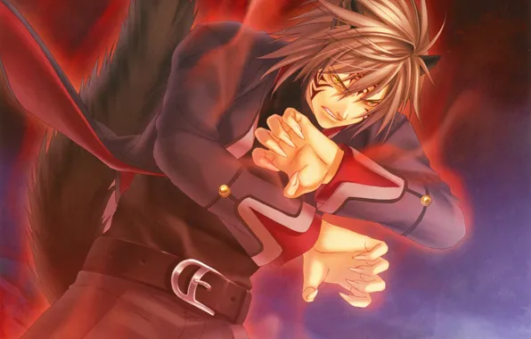 Flame, anger, the demon, claws, hiiro no kakera, the transformation, youkai, crimson shards