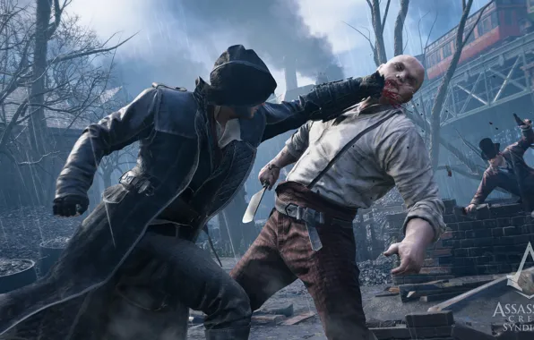 Gun, Rain, Blow, Assassin, Jacob Fry, assassin's creed syndicate, Bandit