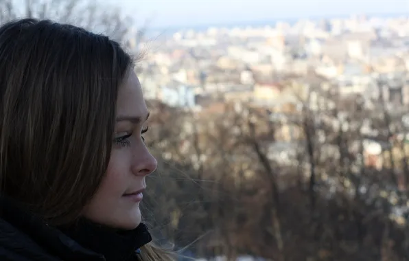 Picture LOOK, The CITY, BROWN hair, PROFILE, FACE, PORTRAIT