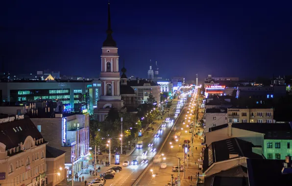 Machine, the city, the evening, Russia, Russia, Kaluga, Kaluga, Kirov street