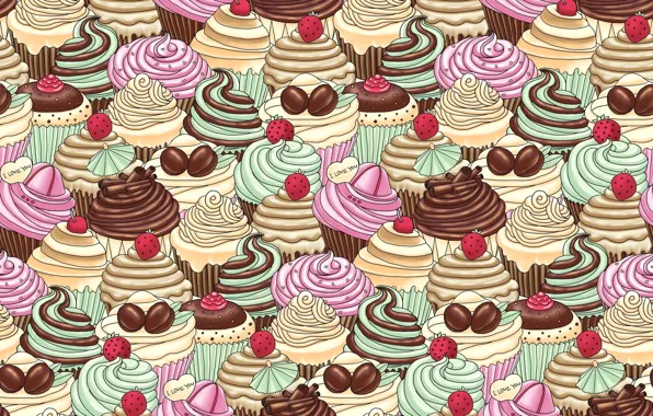 Picture berries, background, Wallpaper, chocolate, texture, strawberry, ice cream, cake