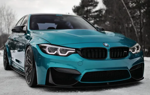 Wallpaper BMW, Winter, Snow, F80, Sight, LED, Angel eyes for mobile and ...