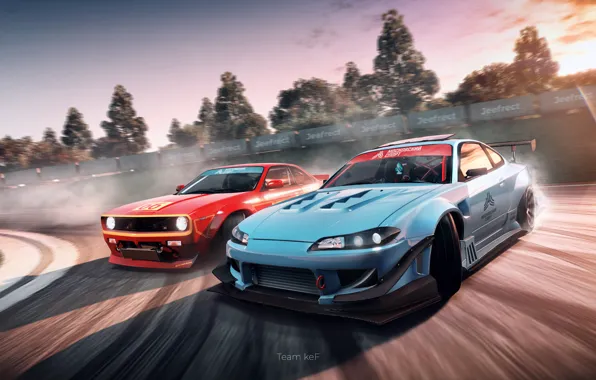 The game, Speed, Race, Nissan, Wallpaper, Skid, Drift, Silvia