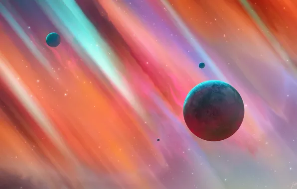 Color, Stars, Planet, Space, Nebula, Planet, Fantasy, Planets