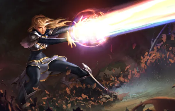 Girl, magic, Lux, Legends of Runeterra