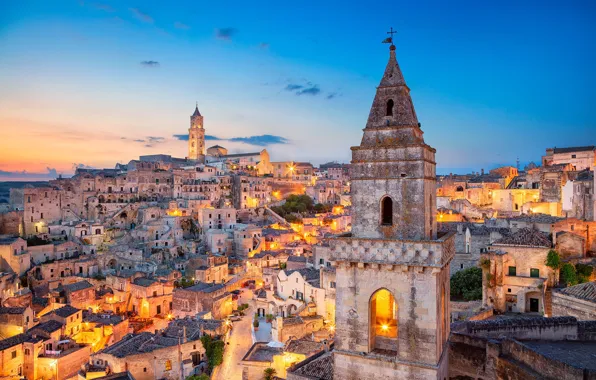 Picture building, tower, home, Italy, Italy, Matera, Basilicata, Mater