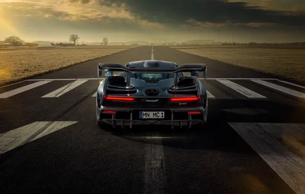 McLaren, supercar, rear view, Senna, Novitec, 2020