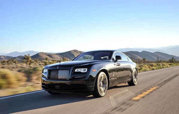 Road, the sky, speed, Rolls-Royce, car, chic, Rolls-Royce, Wraith