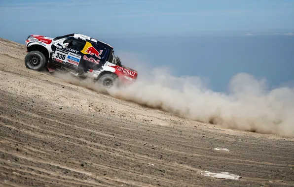 Sea, Dust, Machine, Toyota, Rally, Dakar, SUV, The rise