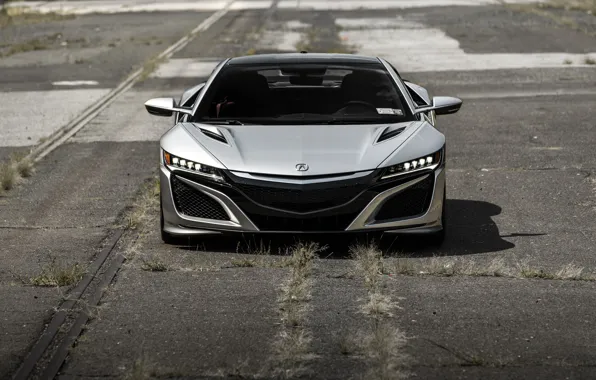 Picture Front, Acura, NSX, Face, Silver, LED