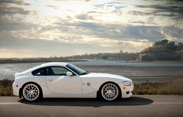 BMW, BMW, profile, white, white, Z4M