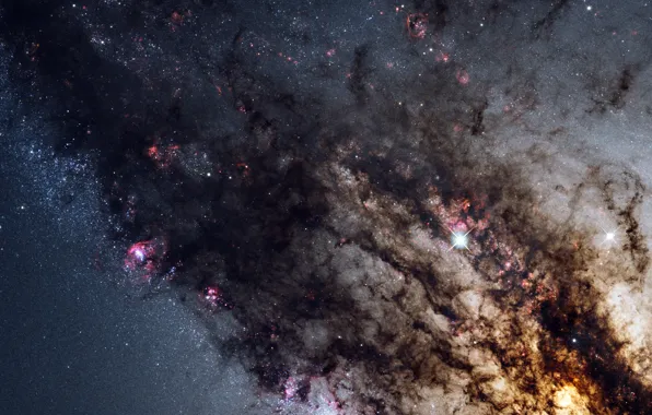 Picture galaxy, center, Centaurus A