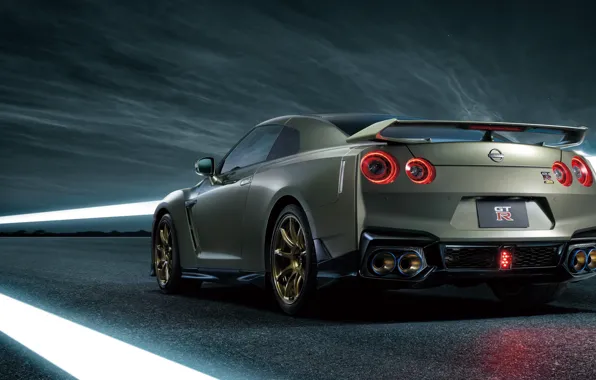 Car, lights, Nissan, GT-R, R35, 2023, Nissan GT-R Premium Edition T-spec