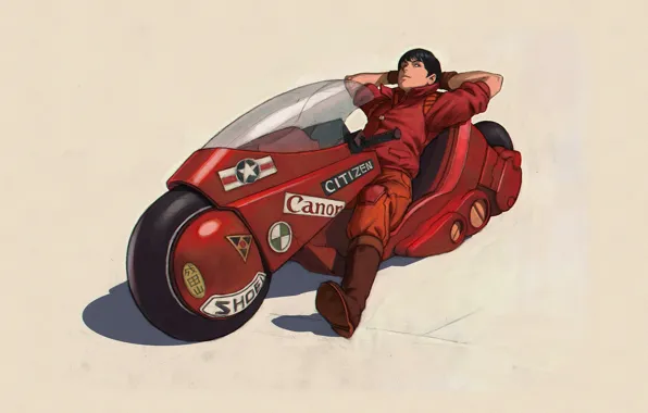 Fiction, stay, motorcycle, bike, cyberpunk, postapocalyptic, Akira, Akira