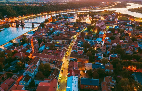 Wallpaper the city, Lithuania, Kaunas for mobile and desktop, section