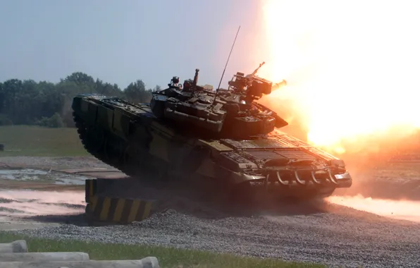 Fire, shot, tank, T 90
