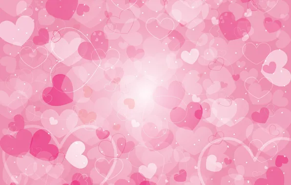 Pink, Heart, background.