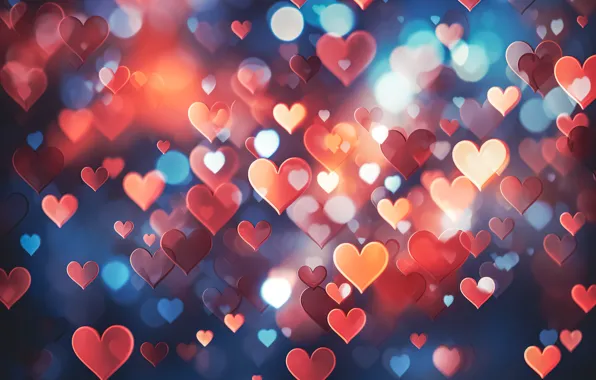 Light, love, glare, holiday, texture, heart, hearts, red