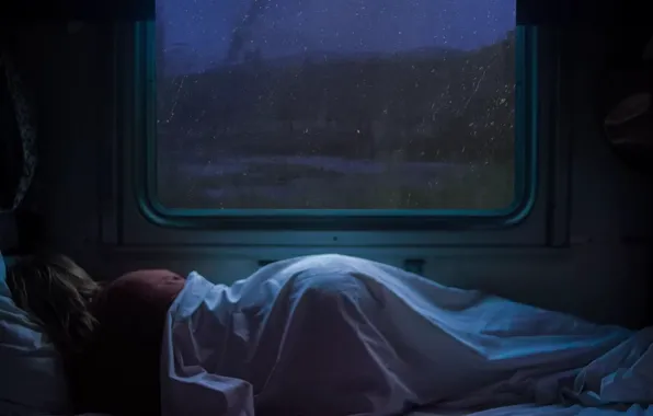 Rain, train, travel, train girl