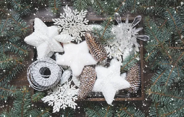 Branches, toy, new year, ate, box