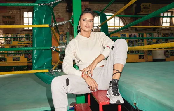 Look, pose, makeup, figure, Adriana Lima, Adriana Lima, the ring, ropes