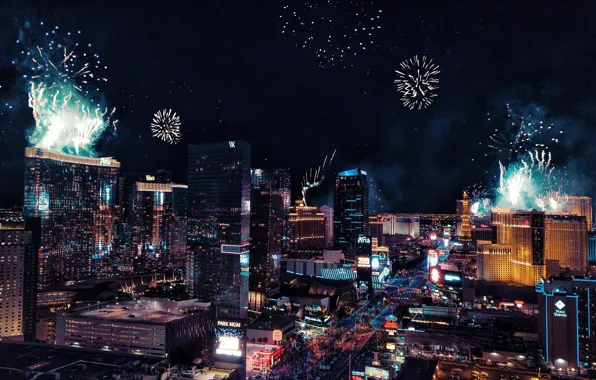 City, Happy New Year, Fireworks, City Lights, Aneer Basheer