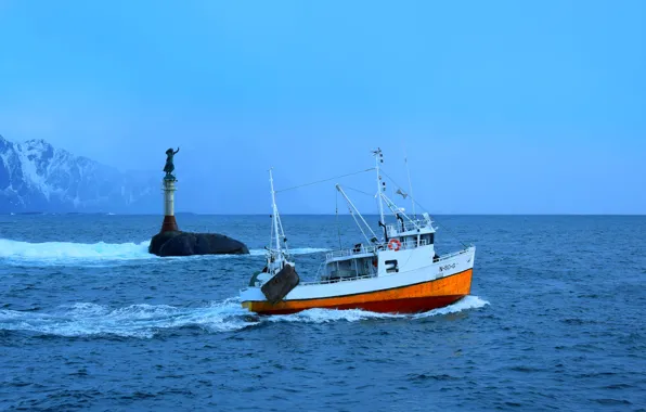 Sea, fisherman, Norway