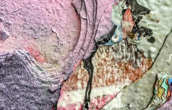 Picture wall, paint, layer