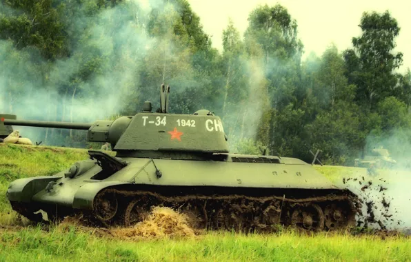 Picture tank, The red army, average, T-34-76, the action