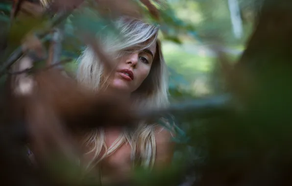 Look, girl, face, blur