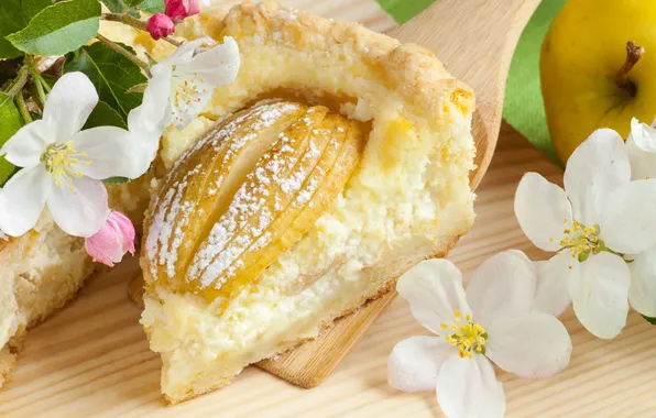 Picture pie, cakes, Apple flowers