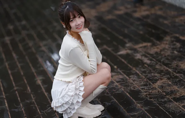 Girl, smile, Asian