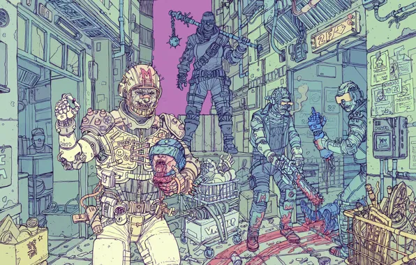 The city, Robot, Police, Fantasy, Art, Art, Robot, Fiction