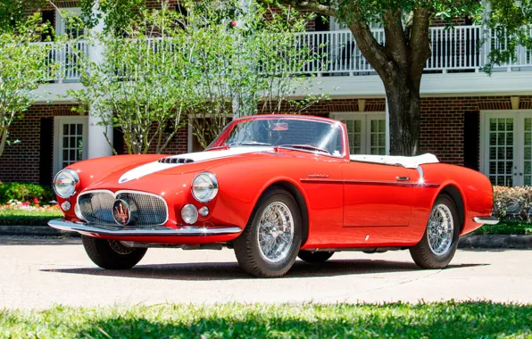 Maserati, Spokes, Classic, Chrome, 1956, Classic car, Maserati A6G/2000 Gran Sport Spyder