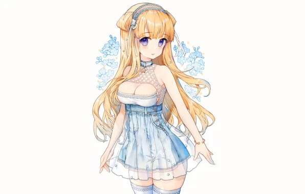 Girl, sexy, dress, boobs, anime, beautiful, pretty, erotic