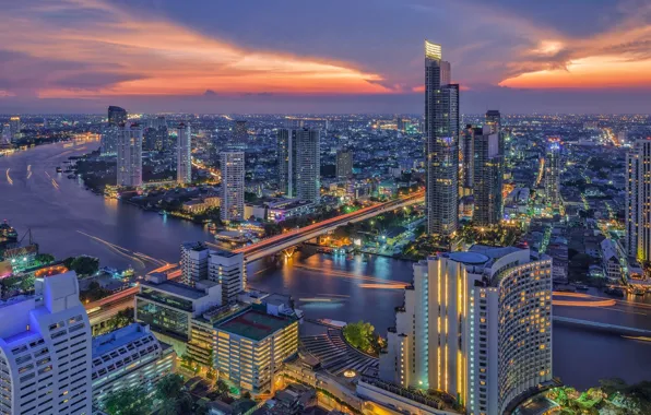 The city, panorama, Thailand, Bangkok, Thailand, Bangkok