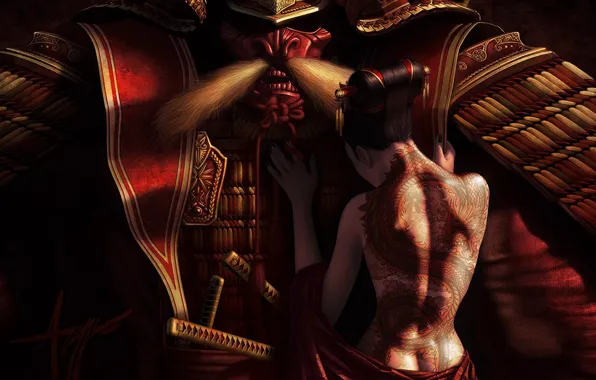 Tattoo, Geisha, Samurai
