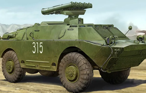 Picture figure, art, ATGM, Soviet combat vehicle anti-tank complex "Competition", 9P148
