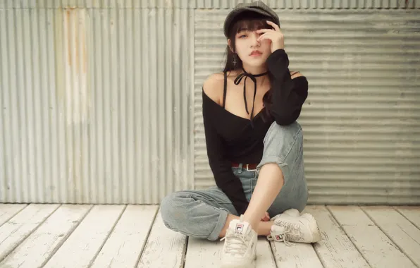 Picture girl, pose, Asian
